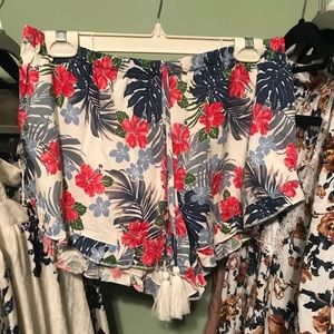 Floral Short Shorts